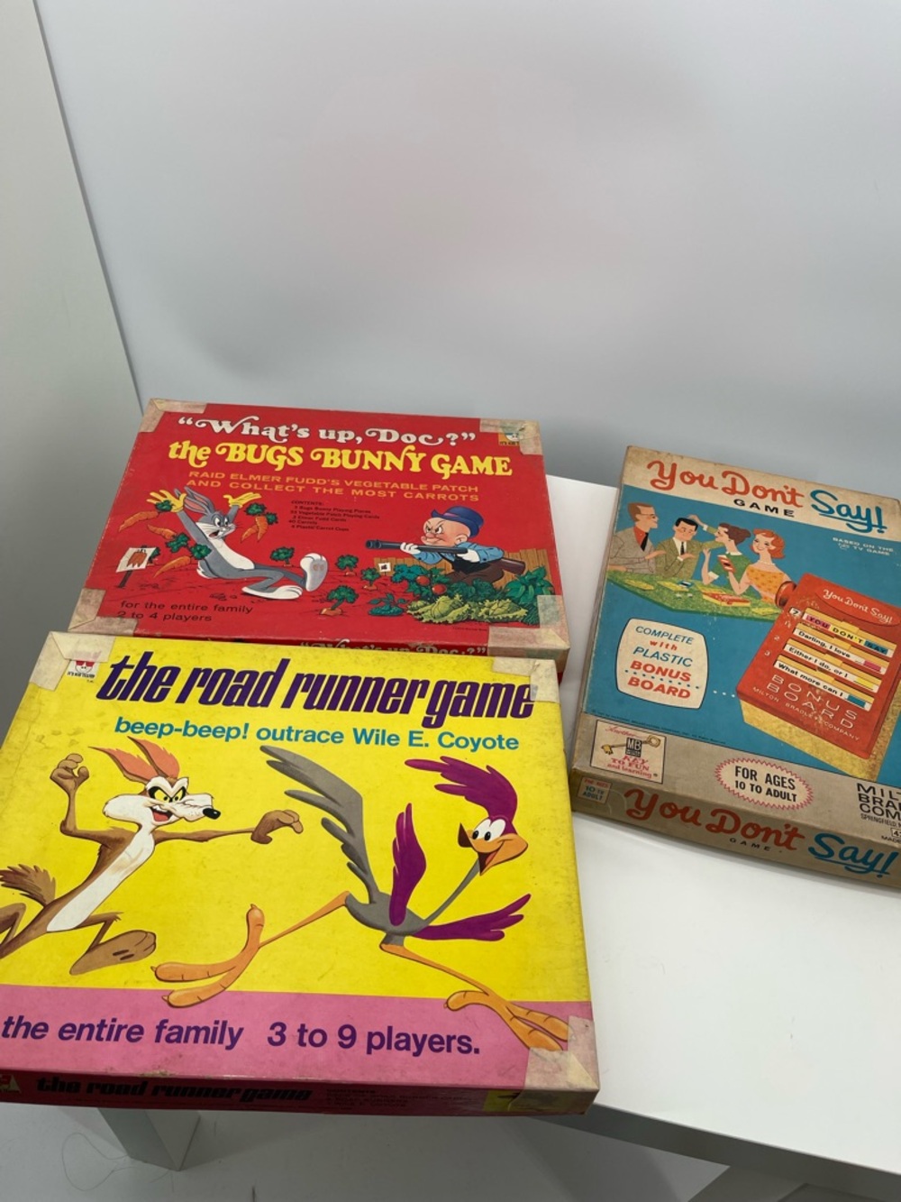 ⭐️1960s Vintage Lot of Games, Bugs Bunny, Road Runner, You Don’t Say